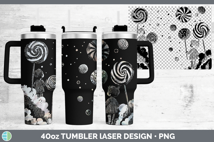 Kids 01 Candy Laser 40oz Tumbler Sublimation Tumbler Designs