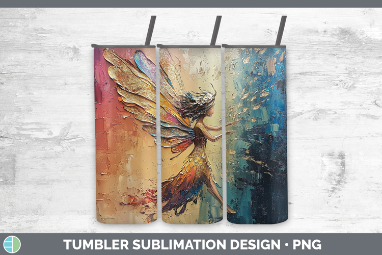 Kids 01 Thick Paint Fairy Tumbler Sublimation 20 oz Skinny T