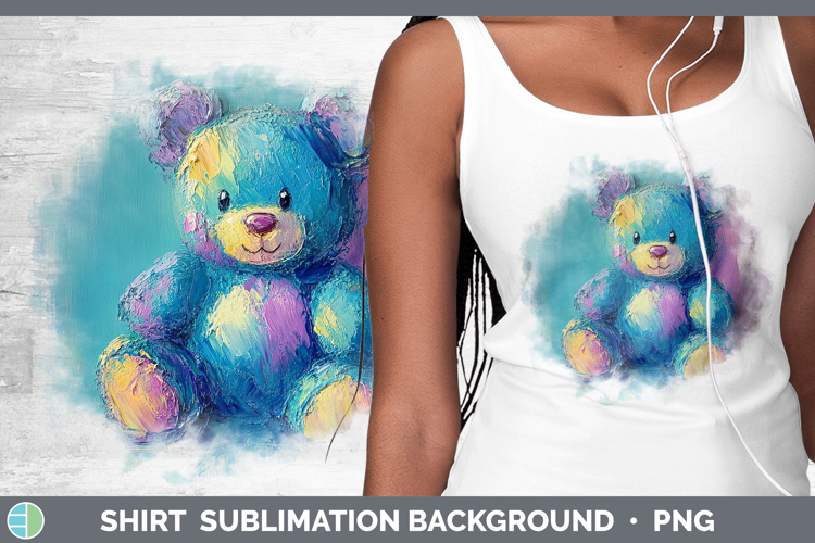 Kids 01 Thick Paint Teddy Bear Shirt Sublimation Sublimation