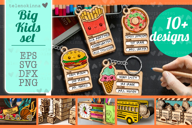Big Kids set | educational laser cut
