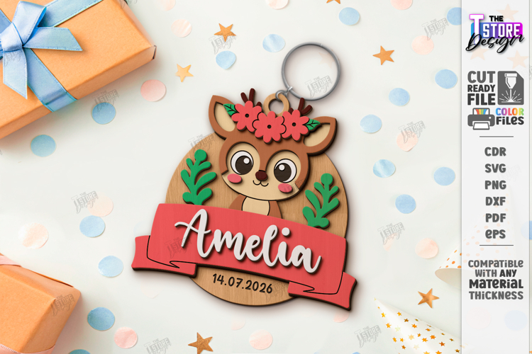 Kids Birthday Souvenir Laser Cut|Cute Animals|Kids Name Tags