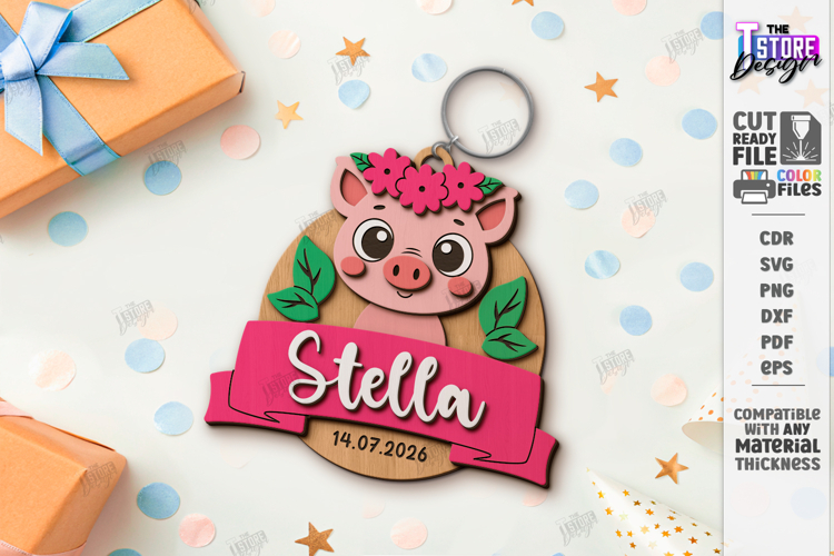 Kids Birthday Souvenir Laser Cut|Cute Animals|Kids Name Tags