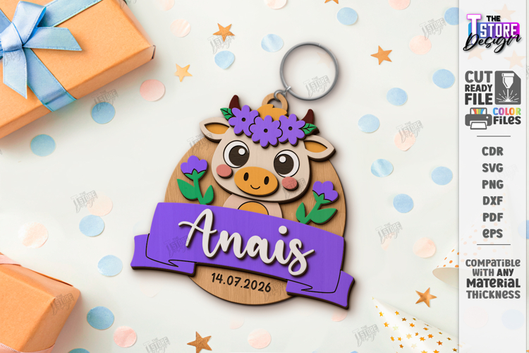 Kids Birthday Souvenir Laser Cut|Cute Animals|Kids Name Tags