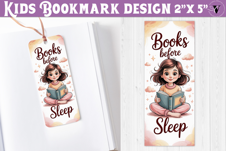 Kids bookmark printable | Cute girl reading quote bookmark