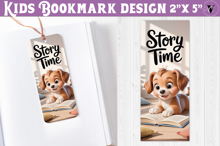 Kids bookmark printable | Cute dog reading quote bookmark