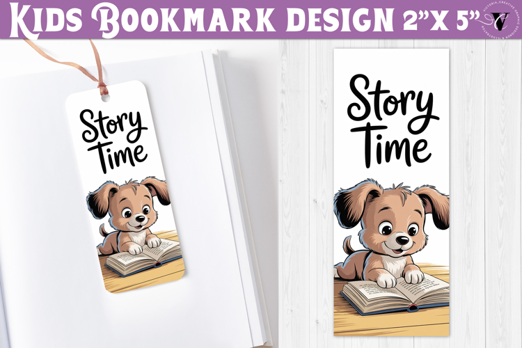 Kids bookmark printable | Cute dog reading quote bookmark