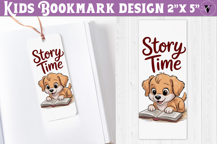 Kids bookmark printable | Cute dog reading quote bookmark