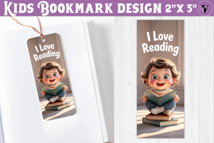 Kids bookmark printable | Cute boy reading quote bookmark