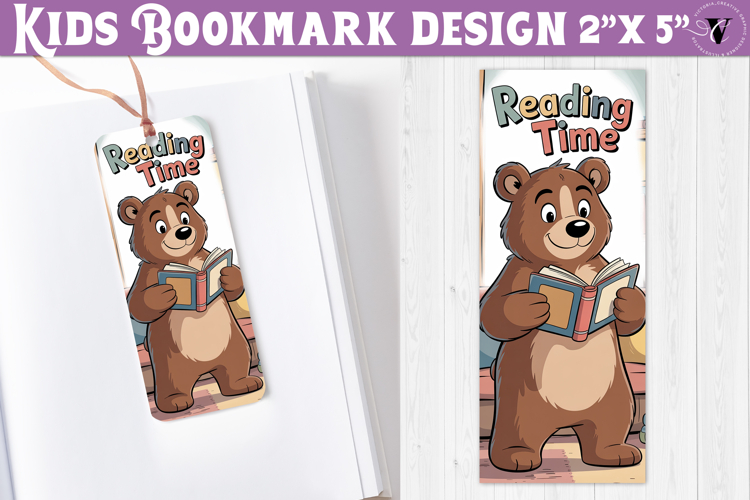 Kids bookmark printable | Cute bear reading quote bookmark