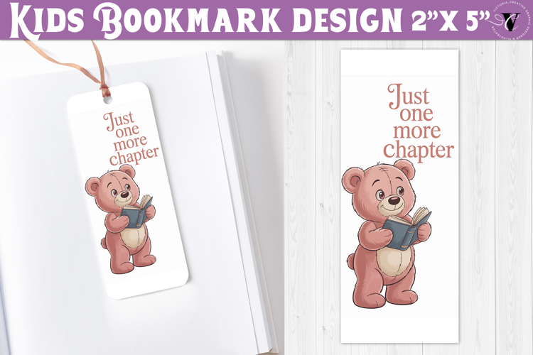 Kids bookmark printable | Cute bear reading quote bookmark