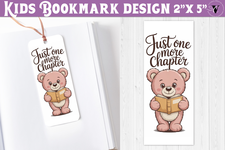 Kids bookmark printable | Cute bear reading quote bookmark