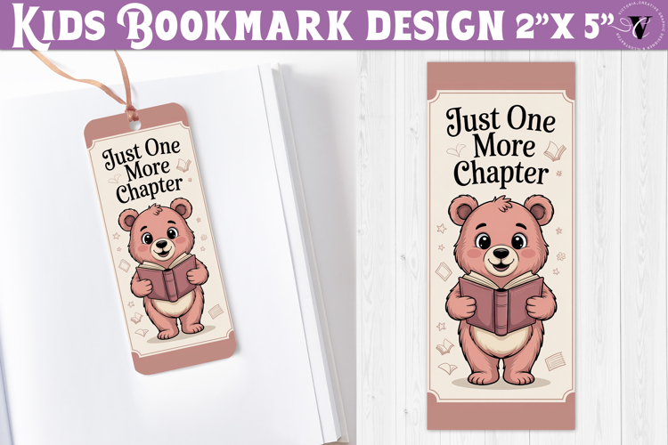 Kids bookmark printable | Cute bear reading quote bookmark