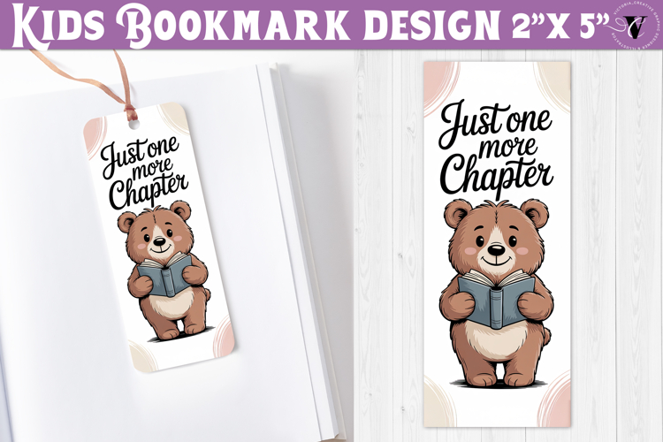 Kids bookmark printable | Cute bear reading quote bookmark