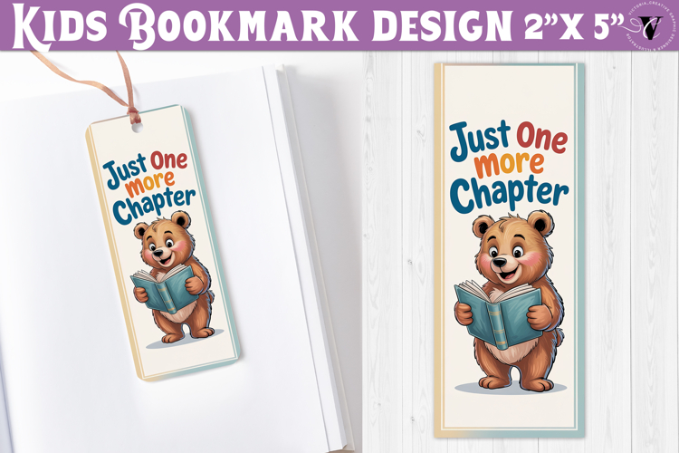 Kids bookmark printable | Cute bear reading quote bookmark