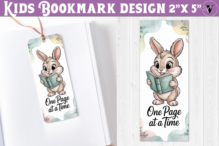 Kids bookmark printable | Cute Bunny reading quote bookmark