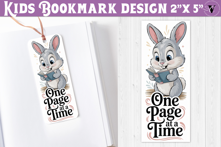 Kids bookmark printable | Cute Bunny reading quote bookmark
