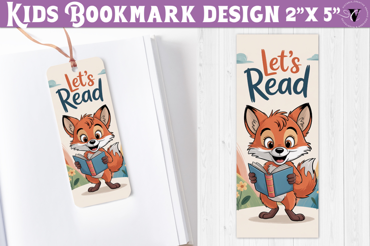Kids bookmark printable | Cute fox reading quote bookmark