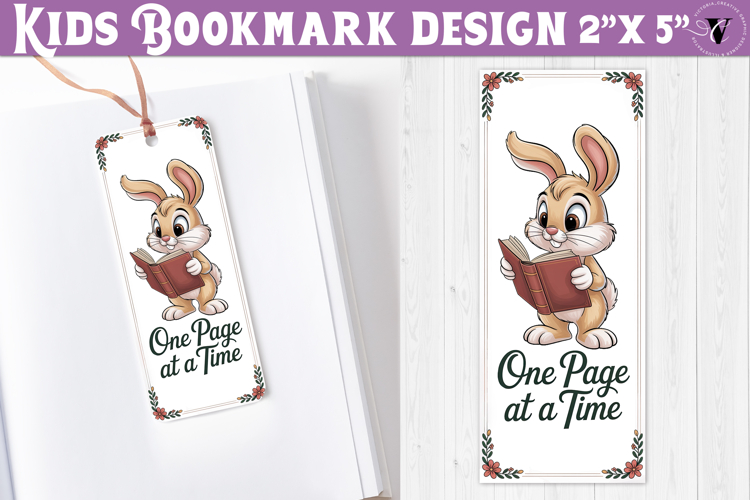 Kids bookmark printable | Cute Bunny reading quote bookmark