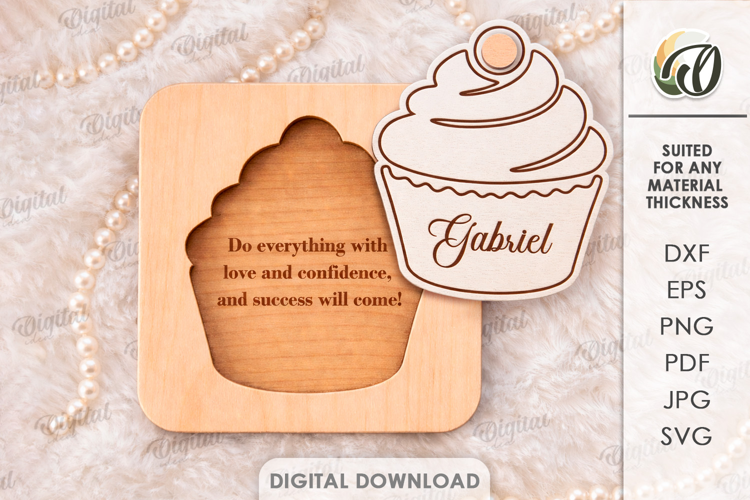 3D Kids Card Laser Cut. Personalized Gift Card SVG