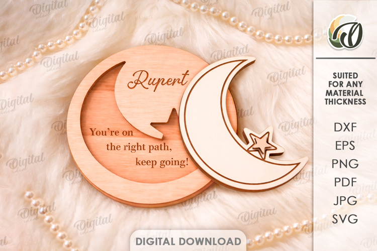 3D Kids Card Laser Cut. Personalized Gift Card SVG
