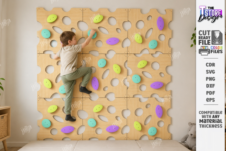 Kids Climbing Wall Panel Laser Cut | Wall Board | Nursery