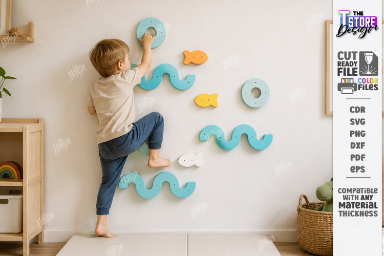 Kids Climbing Wall Panel Laser Cut | Wall Board | Nursery