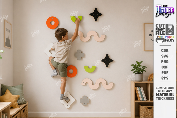 Kids Climbing Wall Panel Laser Cut | Wall Board | Nursery