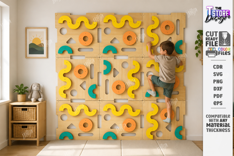 Kids Climbing Wall Panel Laser Cut | Wall Board | Nursery