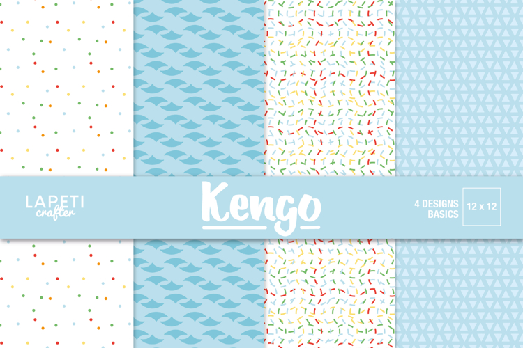Kids Digital Papers, Playful Scrapbook Backgrounds