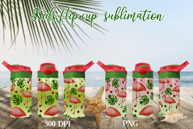 Kids flip cup design | Tumbler design wrap 12 Oz example image 1