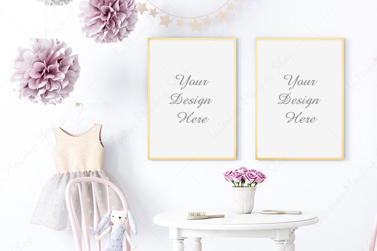 Mockup, Kids room mockup, interior mockup, Frame mockup