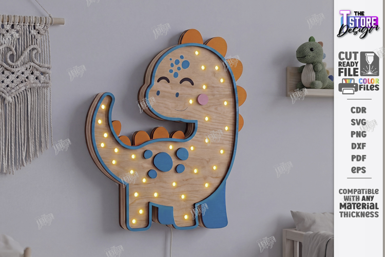 Kids Night Light Laser Cut | 3D Animal Lamp | Nursery Decor