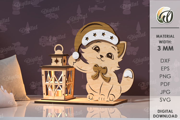 3d Cat Svg Image 23