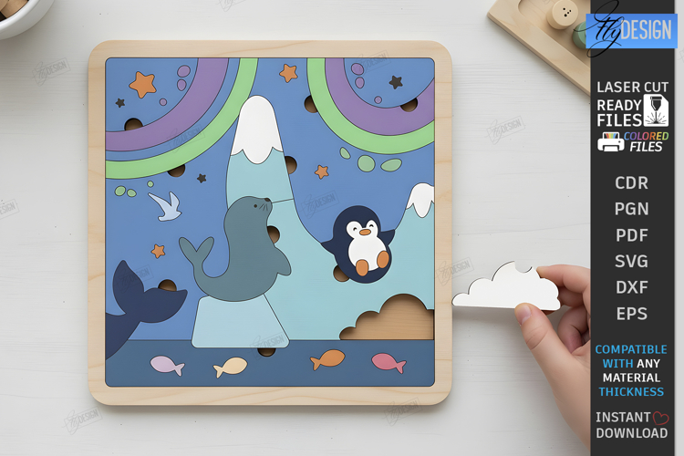 Kids Puzzle Game Laser Cut | Kids Laser | Montessori Toys