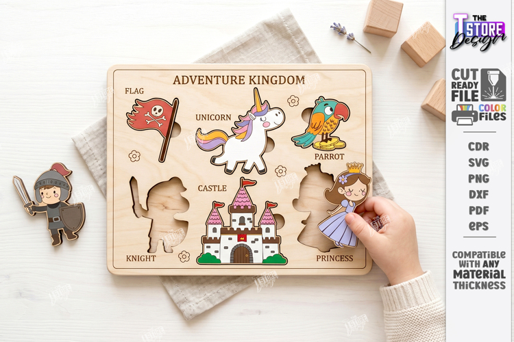 Kids Puzzle Laser Cut | Kids Laser | Adventure Kingdom SVG