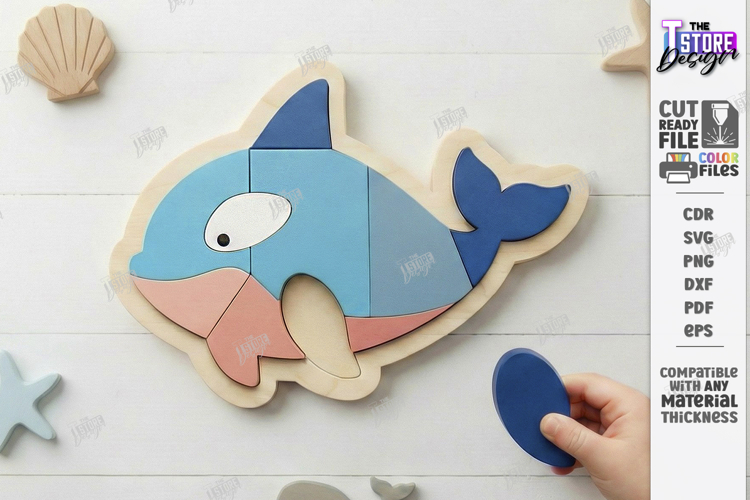 Kids Animal Puzzle Laser Cut | Montessori Educational Toys