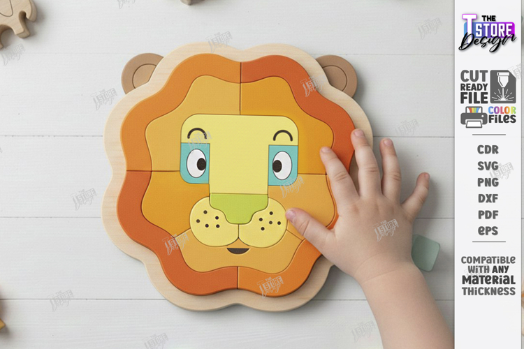 Kids Animal Puzzle Laser Cut | Montessori Educational Toys