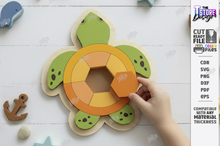 Kids Animal Puzzle Laser Cut | Montessori Educational Toys