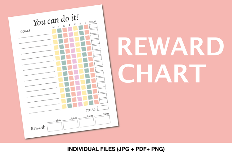 Kids Reward Chart Printable, kids Routine Tracker