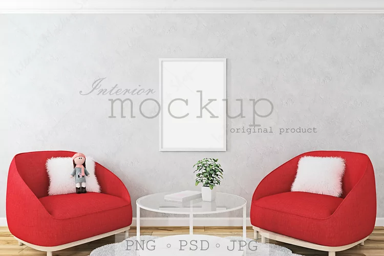Frame mockup in children room