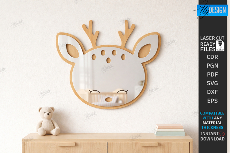 Kids Room Wall Mirror Laser Cut | Childrens Room | Nursery
