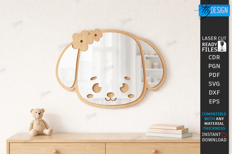 Kids Room Wall Mirror Laser Cut | Childrens Room | Nursery