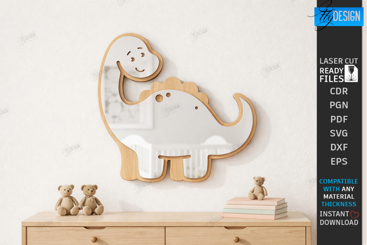 Kids Room Wall Mirror Laser Cut | Childrens Room | Nursery