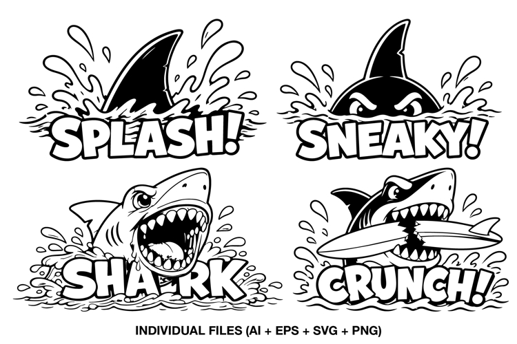 Shark SVG Designs for Kids Shirts and Sublimation