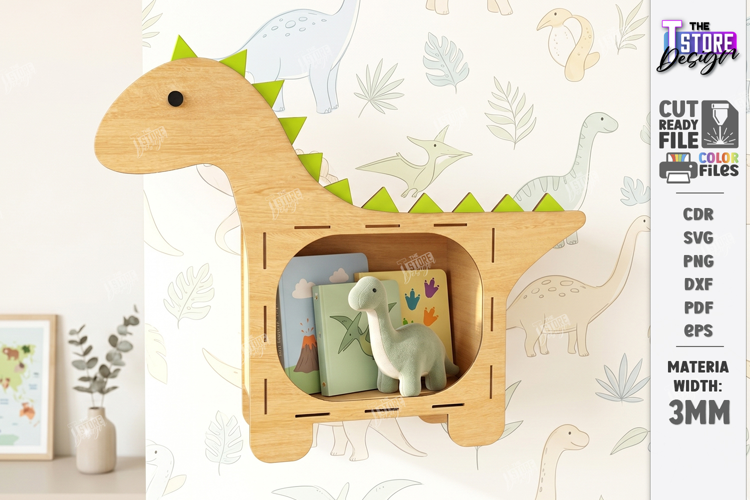 Kids Room Wall Shelf Laser Cut | Nursery Bookshelf Laser Cut