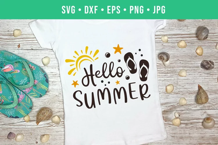 Hello Summer SVG | Kids Summer Shirt Cut File