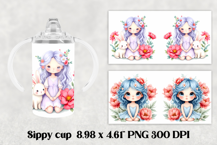 Cute doll kids sippy cup | Kids tumbler | Sippy cup PNG