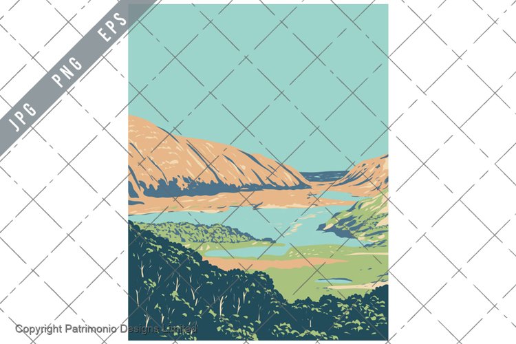 Killarney National Park in County Kerry Ireland WPA Art Deco example image 1