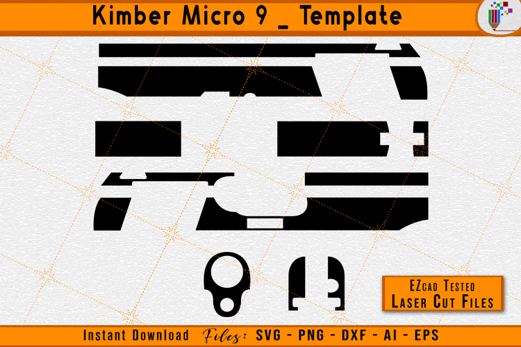 Kimber Micro 9 Firearms / Gun Template Vector SVG