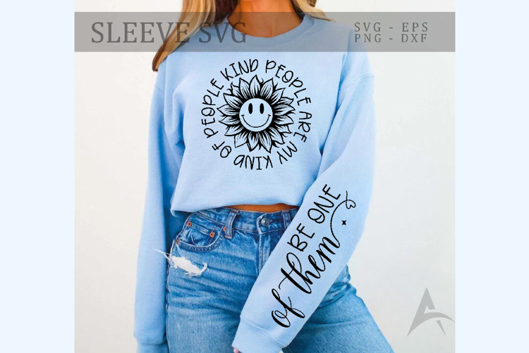 Kind people are my kind of people Sleeve Svg Design